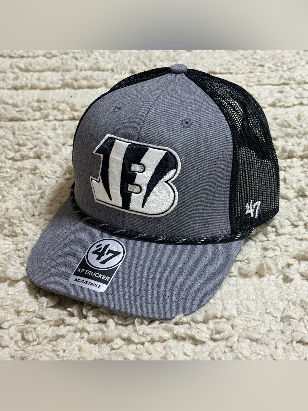 47 Brand Cincinnati Bengals Carbon Strap Rope Trucker Hat